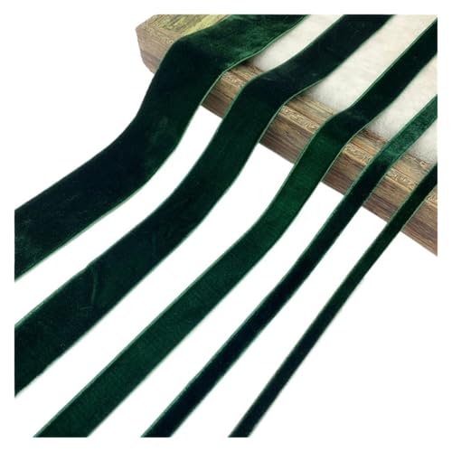 6/10/15/20/25/38/50 mm Samtband for handgefertigte Geschenkstraußverpackungen, Party-Dekorationen for Zuhause für Bastelarbeiten, Geschenkverpackungen(Deep Green,15MM 5yards) von ZYFHYU