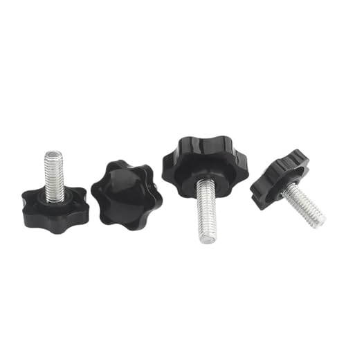 Blütengriffschraube Sechskantgewinde Klemmgriff Bolzen Anziehgriff M4 M5 M6 M8 M10 M12 für Werkzeugmaschinen Möbelgriff(90mm,M5-10pcs(D 25mm)) von ZYFHYU