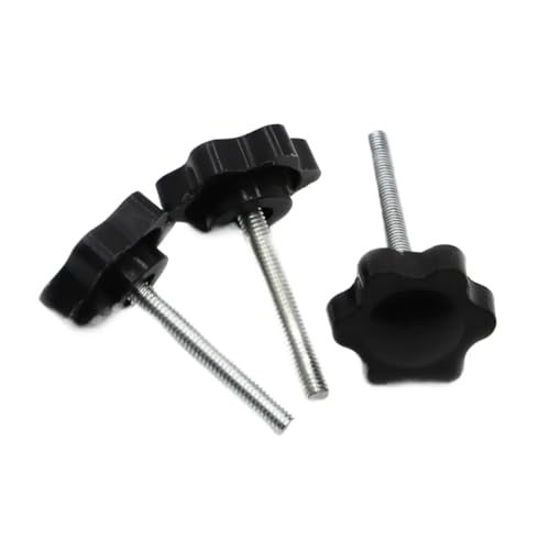 Griffschraube Handfest anziehen Schraube M4 M5 M6 M8 M10 M12 Sternförmige Anziehmuttern Knopf aus Kohlenstoffstahl für Werkzeugmaschinen Möbelgriff(30mm,M5 5pcs) von ZYFHYU