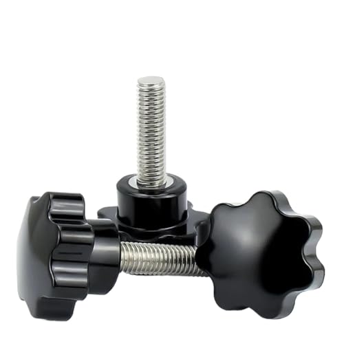 Handknopfschrauben Bolzen M4 M5 M6 M8 M10 M12 Kopfgewinde Klemmen Daumengriff Maschinenschrauben für Werkzeugmaschinen Möbelgriff(14mm,M12(Head 48mm)1pcs) von ZYFHYU