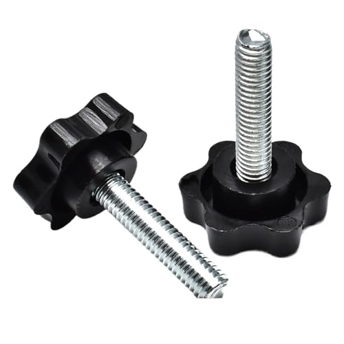 Handknopfschrauben Bolzenkopf Gewinde Klemm Daumengriff Maschinenschraube Bolzen M4 M5 M6 M8 M10 M12 für Werkzeugmaschinen Möbelgriff(100mm,M12(Head 48mm)1pcs) von ZYFHYU