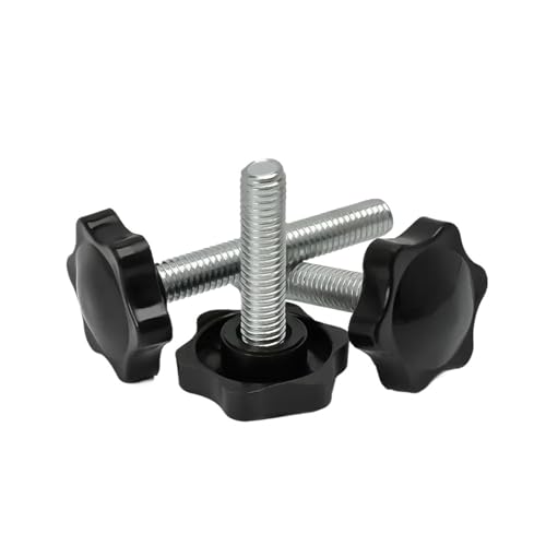 M4 M5 M6 M8 M10 M12 Handknopfschrauben Bolzenkopf Gewinde Klemm Daumengriff Maschinenschraube Bolzen für Werkzeugmaschinen Möbelgriff(70mm,M4 5Pcs) von ZYFHYU
