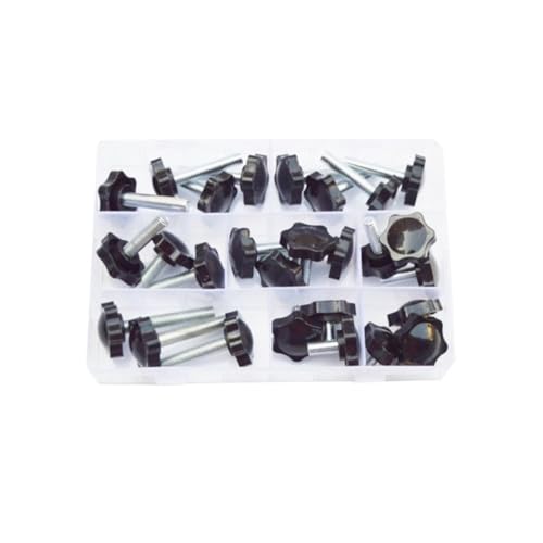 M5 M6 M8 Gewinde Klemm Griff Bolzen Hand Knopf Anziehen Schraube Industrie Ausrüstung für Werkzeugmaschinen Möbelgriff(M8 head 25mm 27pcs) von ZYFHYU
