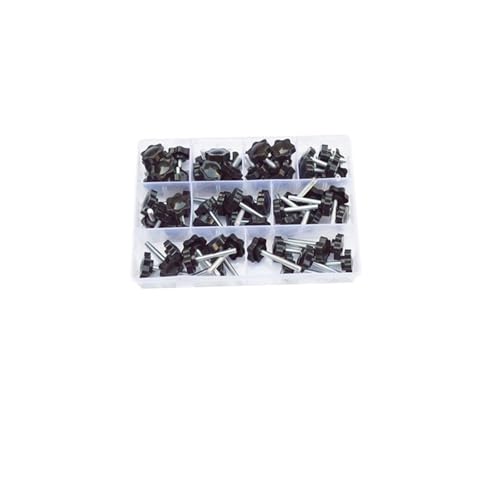 Sechslappengriff Handschraube Griffschraube Bolzenknopfschrauben für Werkzeugmaschinen Möbelgriff(M5 (Head25mm)) von ZYFHYU