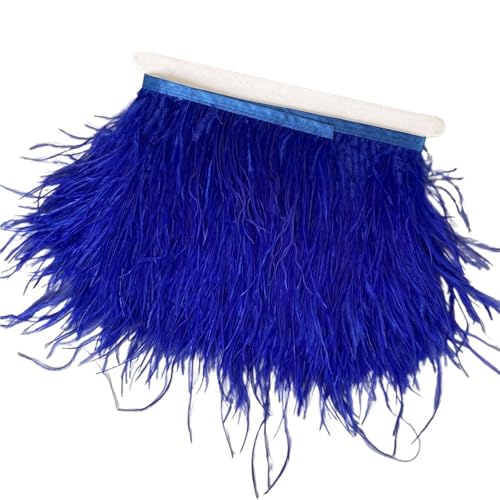 Straußenfedern-Besatz, 13–18 cm, 12,7–17,8 , Federfahnenband for DIY-Hochzeitskleid, Dekoration, Bastelzubehör für Bastelarbeiten Hochzeit Party Dekoration(10,2 Meters) von ZYFHYU