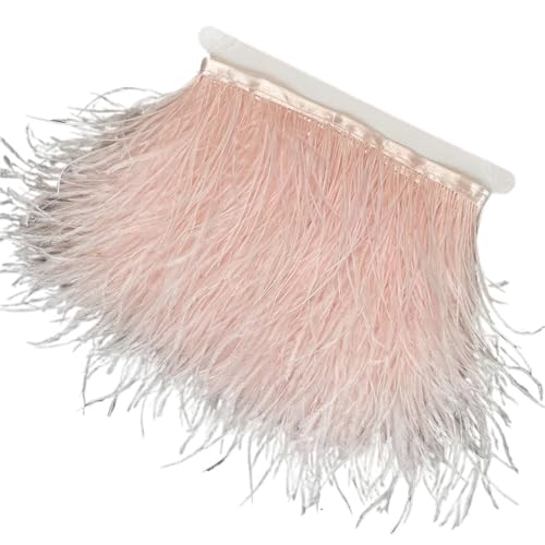 Straußenfedern-Besatz, 13–18 cm, 12,7–17,8 , Federfahnenband for DIY-Hochzeitskleid, Dekoration, Bastelzubehör für Bastelarbeiten Hochzeit Party Dekoration(13,2 Meters) von ZYFHYU