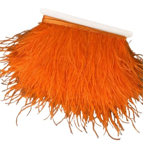 Straußenfedern-Besatz, 13–18 cm, 12,7–17,8 , Federfahnenband for DIY-Hochzeitskleid, Dekoration, Bastelzubehör für Bastelarbeiten Hochzeit Party Dekoration(16,10 Meters) von ZYFHYU