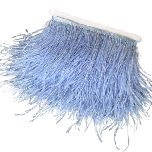 Straußenfedern-Besatz, 13–18 cm, 12,7–17,8 , Federfahnenband for DIY-Hochzeitskleid, Dekoration, Bastelzubehör für Bastelarbeiten Hochzeit Party Dekoration(18,2 Meters) von ZYFHYU