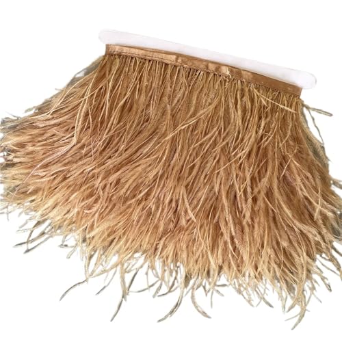 Straußenfedern-Besatz, 13–18 cm, 12,7–17,8 , Federfahnenband for DIY-Hochzeitskleid, Dekoration, Bastelzubehör für Bastelarbeiten Hochzeit Party Dekoration(20,10 Meters) von ZYFHYU