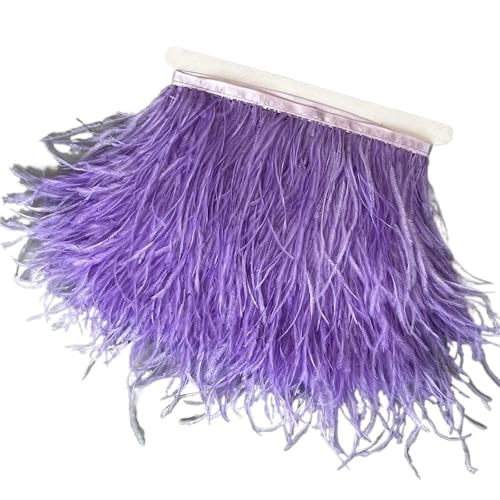 Straußenfedern-Besatz, 13–18 cm, 12,7–17,8 , Federfahnenband for DIY-Hochzeitskleid, Dekoration, Bastelzubehör für Bastelarbeiten Hochzeit Party Dekoration(23,6 Meters) von ZYFHYU