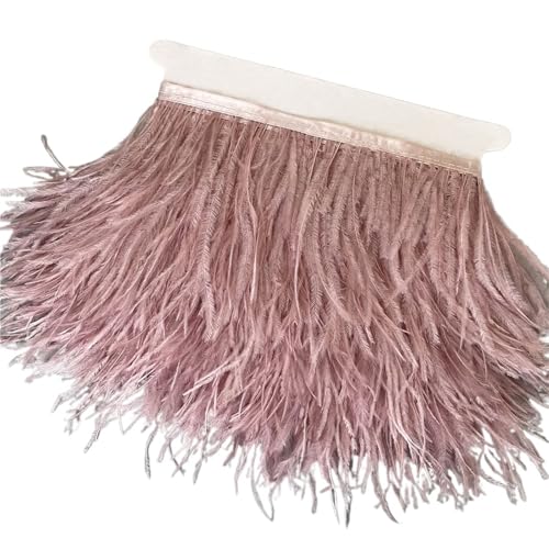 Straußenfedern-Besatz, 13–18 cm, 12,7–17,8 , Federfahnenband for DIY-Hochzeitskleid, Dekoration, Bastelzubehör für Bastelarbeiten Hochzeit Party Dekoration(24,10 Meters) von ZYFHYU