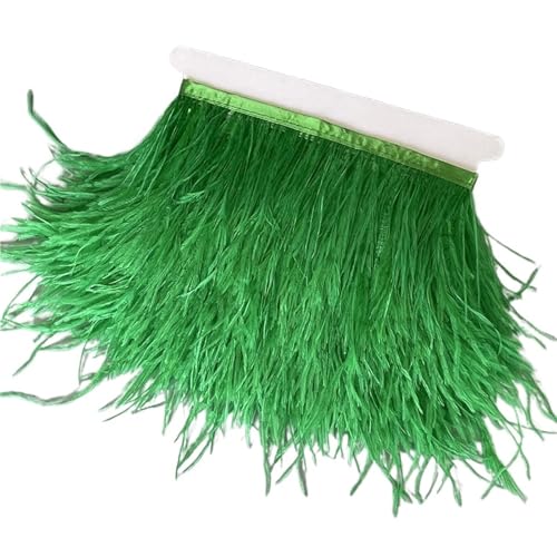 Straußenfedern-Besatz, 13–18 cm, 12,7–17,8 , Federfahnenband for DIY-Hochzeitskleid, Dekoration, Bastelzubehör für Bastelarbeiten Hochzeit Party Dekoration(6,10 Meters) von ZYFHYU