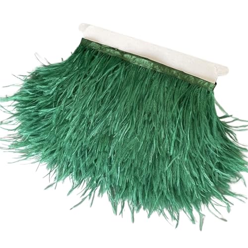 Straußenfedern-Besatz, 13–18 cm, 12,7–17,8 , Federfahnenband for DIY-Hochzeitskleid, Dekoration, Bastelzubehör für Bastelarbeiten Hochzeit Party Dekoration(7,10 Meters) von ZYFHYU