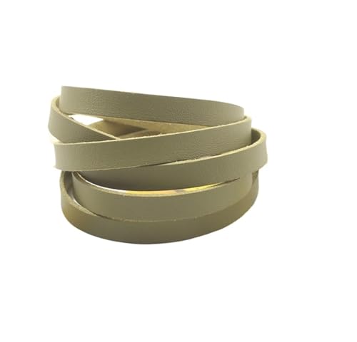 ZYFHYU 1meter 10MM Flache Leder Bunte Lederband Schnur String Seil DIY Halskette Armband Machen für Armbänder Halskette Schmuck(Green) von ZYFHYU