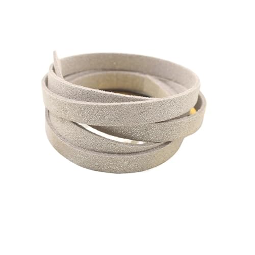 ZYFHYU 1meter 10MM Flache Leder Bunte Lederband Schnur String Seil DIY Halskette Armband Machen für Armbänder Halskette Schmuck(Silver Pink) von ZYFHYU
