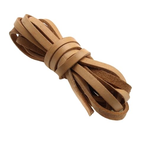 ZYFHYU 2 Meter echtes echtes Lederband, rund, flach, Seil, Schnur for die Herstellung von DIY-Halsketten, Armbändern und Schmuck für Armbänder Halskette Schmuck(Flat 10x2mm) von ZYFHYU