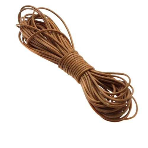 ZYFHYU 2 Meter echtes echtes Lederband, rund, flach, Seil, Schnur for die Herstellung von DIY-Halsketten, Armbändern und Schmuck für Armbänder Halskette Schmuck(Round 2.5mm) von ZYFHYU