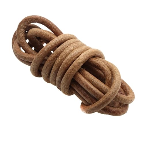 ZYFHYU 2 Meter echtes echtes Lederband, rund, flach, Seil, Schnur for die Herstellung von DIY-Halsketten, Armbändern und Schmuck für Armbänder Halskette Schmuck(Round 8mm) von ZYFHYU