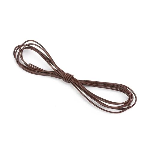 ZYFHYU 2m Vintage Echtleder Kordel Streifen rund/flach Seil Schnur DIY Armband Halskette geflochten Handwerk Schmuckherstellung für Armbänder Halskette Schmuck(Round 1.5mm) von ZYFHYU