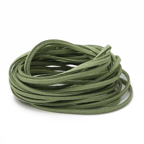 ZYFHYU Flache geflochtene Kordel aus Wildleder, Samt, Lederseil, handgefertigt, Fadenschnur for die Herstellung von DIY-Schmuck, Armbändern und Schmuck für Armbänder Halskette Schmuck(02,1M) von ZYFHYU