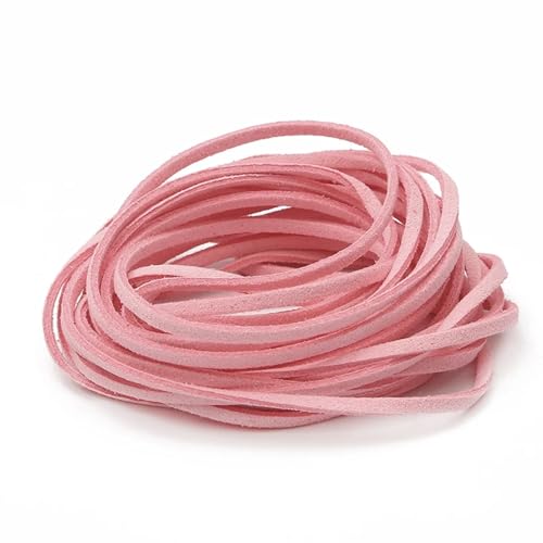 ZYFHYU Flache geflochtene Kordel aus Wildleder, Samt, Lederseil, handgefertigt, Fadenschnur for die Herstellung von DIY-Schmuck, Armbändern und Schmuck für Armbänder Halskette Schmuck(04,1M) von ZYFHYU