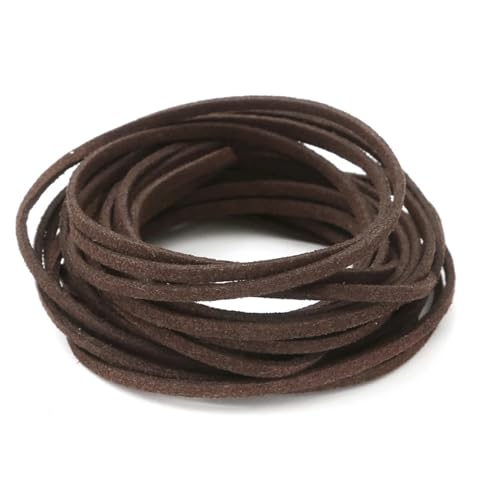ZYFHYU Flache geflochtene Kordel aus Wildleder, Samt, Lederseil, handgefertigt, Fadenschnur for die Herstellung von DIY-Schmuck, Armbändern und Schmuck für Armbänder Halskette Schmuck(08,4M) von ZYFHYU