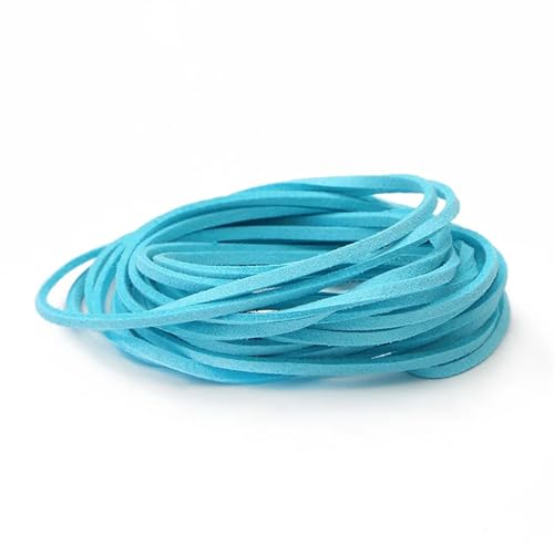 ZYFHYU Flache geflochtene Kordel aus Wildleder, Samt, Lederseil, handgefertigt, Fadenschnur for die Herstellung von DIY-Schmuck, Armbändern und Schmuck für Armbänder Halskette Schmuck(10,4M) von ZYFHYU