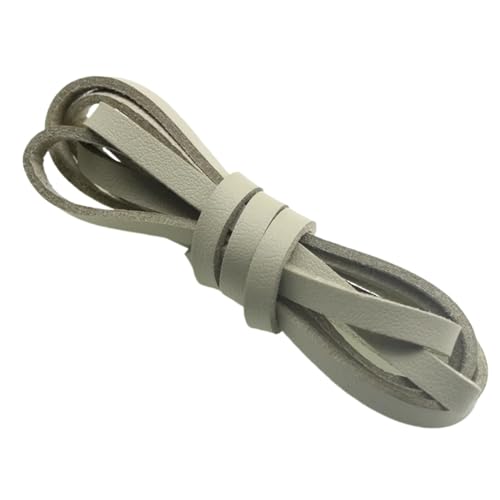 ZYFHYU Flaches Wildlederband, weiches Lederband, Schnurseil for die Herstellung von Halsketten, Armbändern und Schmuck for Selbermachen für Armbänder Halskette Schmuck(Beige,20mm 2 Meters) von ZYFHYU