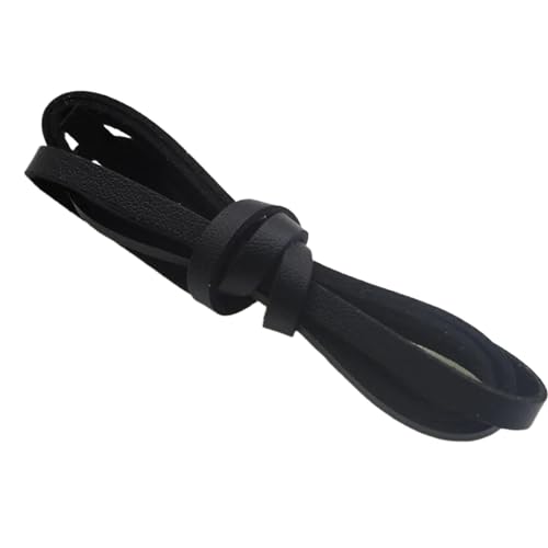 ZYFHYU Flaches Wildlederband, weiches Lederband, Schnurseil for die Herstellung von Halsketten, Armbändern und Schmuck for Selbermachen für Armbänder Halskette Schmuck(Black,8mm 5 Meters) von ZYFHYU