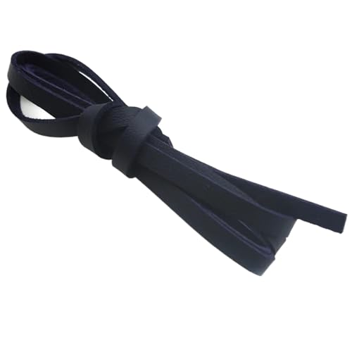 ZYFHYU Flaches Wildlederband, weiches Lederband, Schnurseil for die Herstellung von Halsketten, Armbändern und Schmuck for Selbermachen für Armbänder Halskette Schmuck(Dark Blue,10mm 5 Meters) von ZYFHYU