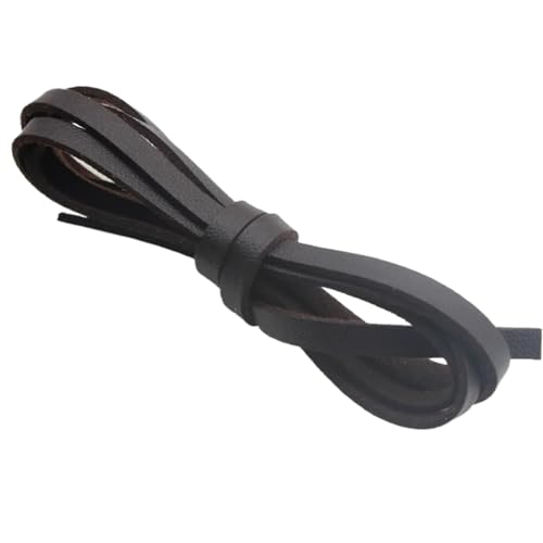 ZYFHYU Flaches Wildlederband, weiches Lederband, Schnurseil for die Herstellung von Halsketten, Armbändern und Schmuck for Selbermachen für Armbänder Halskette Schmuck(Dark Brown,4mm 5 Meters) von ZYFHYU
