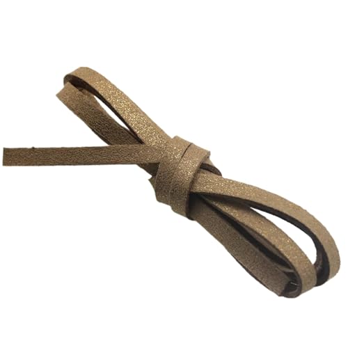 ZYFHYU Flaches Wildlederband, weiches Lederband, Schnurseil for die Herstellung von Halsketten, Armbändern und Schmuck for Selbermachen für Armbänder Halskette Schmuck(Gold dust Khaki,20mm 2 Meters) von ZYFHYU