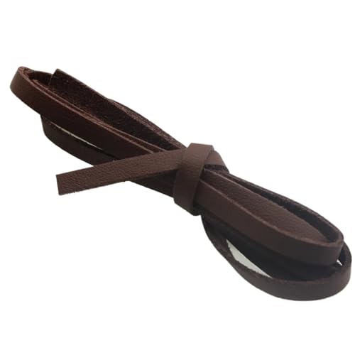 ZYFHYU Flaches Wildlederband, weiches Lederband, Schnurseil for die Herstellung von Halsketten, Armbändern und Schmuck for Selbermachen für Armbänder Halskette Schmuck(Middle Brown,2.6mm 5 Meters) von ZYFHYU