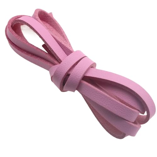 ZYFHYU Flaches Wildlederband, weiches Lederband, Schnurseil for die Herstellung von Halsketten, Armbändern und Schmuck for Selbermachen für Armbänder Halskette Schmuck(Pink,8mm 5 Meters) von ZYFHYU