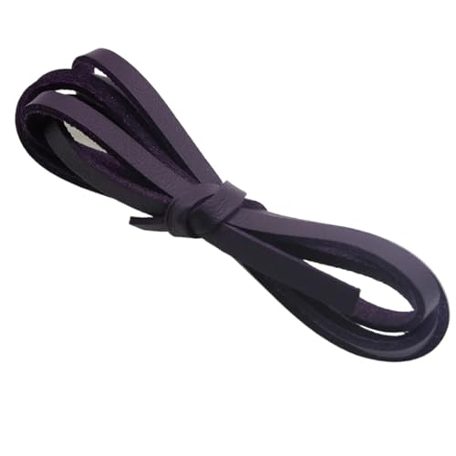 ZYFHYU Flaches Wildlederband, weiches Lederband, Schnurseil for die Herstellung von Halsketten, Armbändern und Schmuck for Selbermachen für Armbänder Halskette Schmuck(Purple,5mm 5 Meters) von ZYFHYU