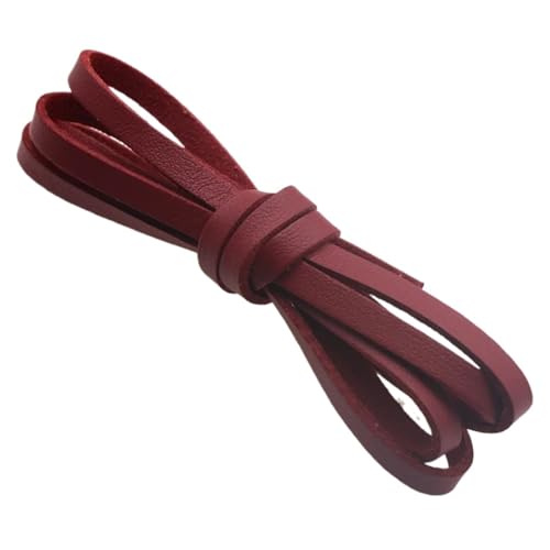 ZYFHYU Flaches Wildlederband, weiches Lederband, Schnurseil for die Herstellung von Halsketten, Armbändern und Schmuck for Selbermachen für Armbänder Halskette Schmuck(Red,2.6mm 5 Meters) von ZYFHYU