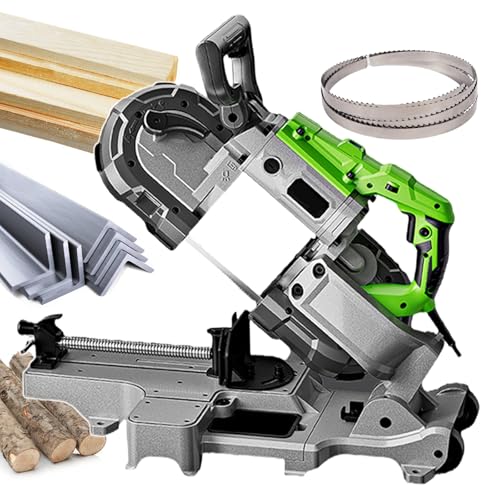 ZYGPH Bandsägemaschine – 1100 W tragbare Metallkappsäge, 0–45 ° Schnittwinkel, 6-Gang-Einstellung, inklusive 6 Sägeblättern zum Kaltschneiden von Metall ZYGPH Bandsägemaschine – 1100 W tragbare Metallkappsäge, 0–45 ° Schnittwinkel, 6-Gang-Einstellung, inklusive 6 Sägeblättern zum Kaltschneiden von Metall von ZYGPH