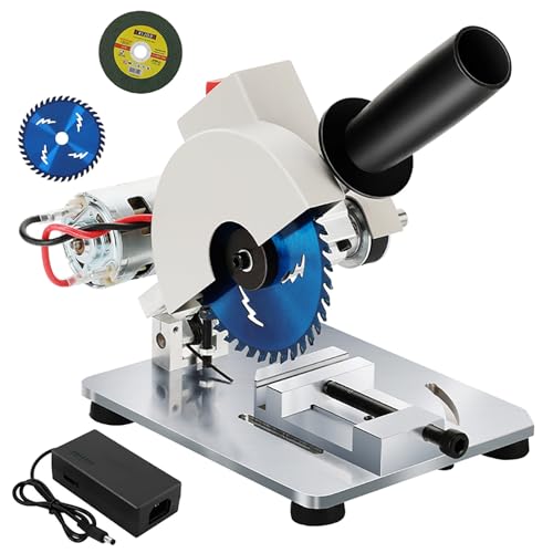 ZYGPH Mini-Kappsäge, tragbare Tischsäge, elektrische Trennsäge mit Winkel- und Höhenverstellung, 96 W verstellbare Kapp- und Gehrungssäge, 9000 U/min, für Stahl, Aluminium, Edelstahl, Holz von ZYGPH