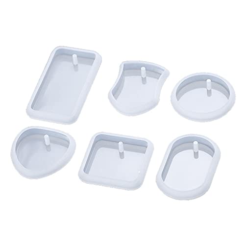 6 Stück handgefertigte Schmuck-Anhänger-Harzgussform Schlüsselanhänger Harzform Silikon Epoxidform 6 Stück handgefertigte Schmuck-Anhänger-Harzgussform Schlüsselanhänger Harzform Silikon Epoxidform von ZYHARUKO