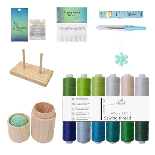 Nähgarn-Set aus robustem Polyester, 12 Farbtöne, für Reparaturarbeiten und Projekte, hohe Festigkeit, Nähmaschinengarn Nähgarn-Set aus robustem Polyester, 12 Farbtöne, für Reparaturarbeiten und Projekte, hohe Festigkeit, Nähmaschinengarn von ZYHARUKO