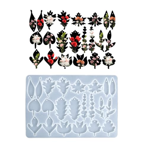 Premium Lebensmittelqualität Silikon Blatt Ohrringe Anhänger Form Stabile Ohrschmuck Form für Harz Schmuck Schlüsselanhänger Basteln Premium Lebensmittelqualität Silikon Blatt Ohrringe Anhänger Form Stabile Ohrschmuck Form für Harz Schmuck Schlüsselanhänger Basteln von ZYHARUKO