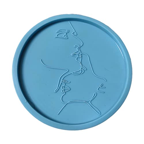 Runde Untersetzer aus Silikon, Epoxidharz, für stilvolle Heimdekoration, handgefertigte Tassenmatte von ZYHARUKO