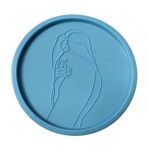 Runde Untersetzer aus Silikon, Epoxidharz, für stilvolle Heimdekoration, handgefertigte Tassenmatte von ZYHARUKO