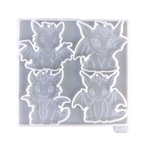 Schlüsselanhänger-Silikonform, Drache, Baby-Form, vielseitiger Schlüsselanhänger, handgefertigt, Ornamente von ZYHARUKO