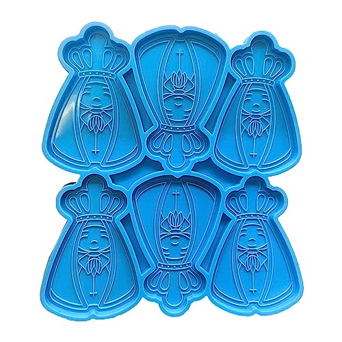 Silikon-Epoxid-Formen mit 6 Löchern, Bastelformen, Tischdekoration, Königsmuster, Ornamente, Formen aus Silikon von ZYHARUKO