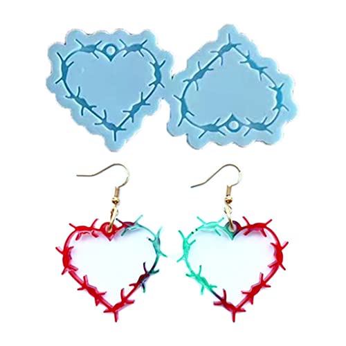 Silikonform aus der Valentinstagsserie, geeignet für Epoxidharz, zum Basteln, für Ohrringe, Anhänger, Ohrringe, Schmuckherstellung Silikonform aus der Valentinstagsserie, geeignet für Epoxidharz, zum Basteln, für Ohrringe, Anhänger, Ohrringe, Schmuckherstellung von ZYHARUKO
