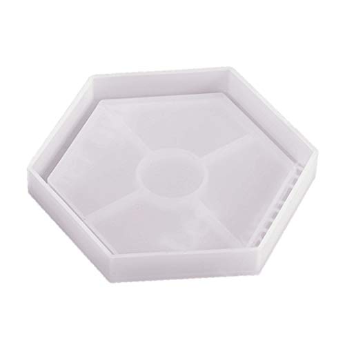 Silikonformen für Tischsets, Epoxidharz, quadratisch, rund, sechseckig, für Harzguss, Heimdekoration von ZYHARUKO