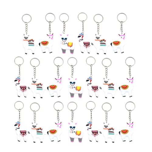 ZYHARUKO Set mit 20 Cartoon-Alpakas-Ringen, PVC-Taschen-Charm, einzigartiges Accessoire, Alpakas, Partyzubehör für Geschenke und Dekorationen, Partyzubehör, Schlüsselanhänger ZYHARUKO Set mit 20 Cartoon-Alpakas-Ringen, PVC-Taschen-Charm, einzigartiges Accessoire, Alpakas, Partyzubehör für Geschenke und Dekorationen, Partyzubehör, Schlüsselanhänger von ZYHARUKO