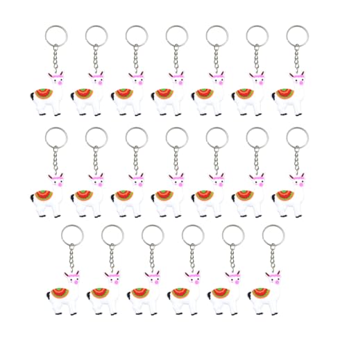 ZYHARUKO Set mit 20 Cartoon-Alpakas-Ringen, PVC-Taschen-Charm, einzigartiges Accessoire, Alpakas, Partyzubehör für Geschenke und Dekorationen, Partyzubehör, Schlüsselanhänger ZYHARUKO Set mit 20 Cartoon-Alpakas-Ringen, PVC-Taschen-Charm, einzigartiges Accessoire, Alpakas, Partyzubehör für Geschenke und Dekorationen, Partyzubehör, Schlüsselanhänger von ZYHARUKO