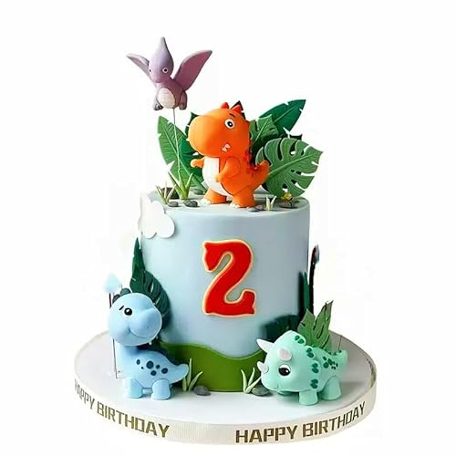 17-teilige 3D Dinosaurier Tortendeko, fondant figuren,mit Dinosauriereiern,Blättern und 'Happy Birthday'-Schild,für Kindergeburtstag, Dino-Themenparty und Babyshower,Kuchendeko für Jungen und Mädchen 17-teilige 3D Dinosaurier Tortendeko, fondant figuren,mit Dinosauriereiern,Blättern und 'Happy Birthday'-Schild,für Kindergeburtstag, Dino-Themenparty und Babyshower,Kuchendeko für Jungen und Mädchen von ZYJBD